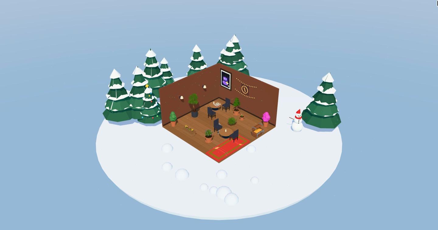 Winter cabin 3D world